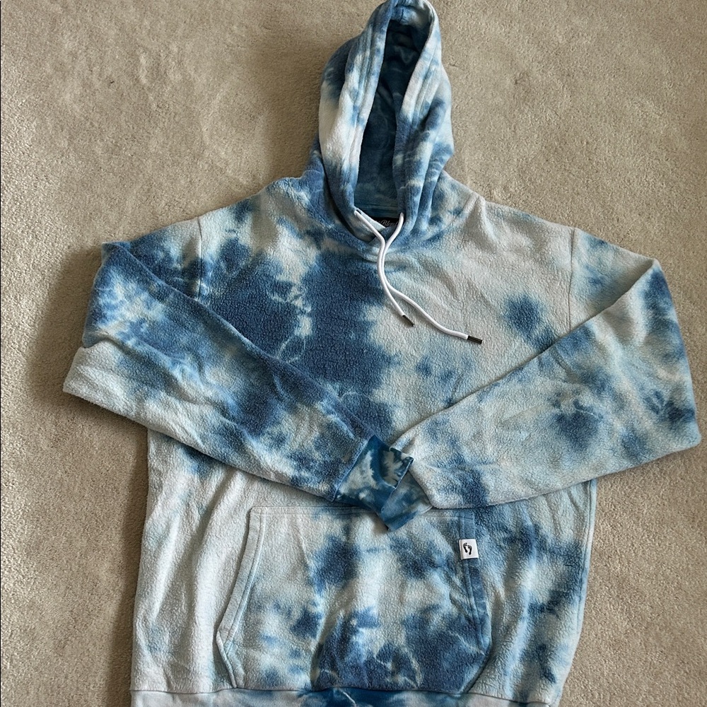 Stylish Blue Tie-Dye Hoodie for Men